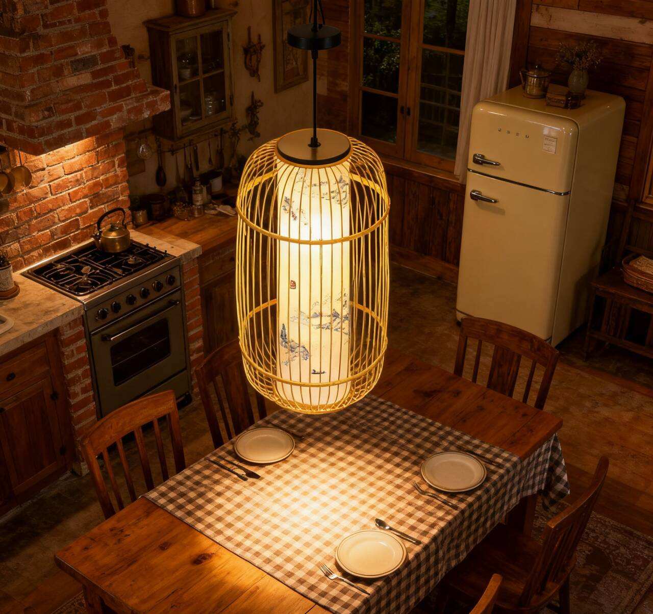 Modern Bamboo Pendant Light
