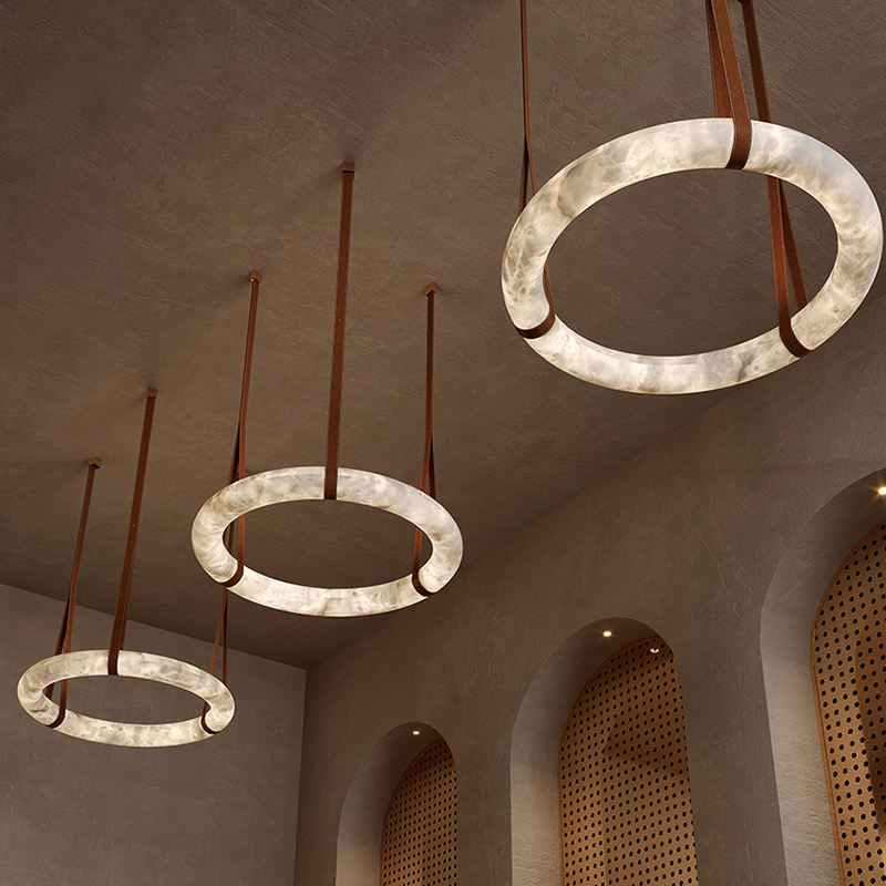 Luxury Bronze Alabaster Chandelier
