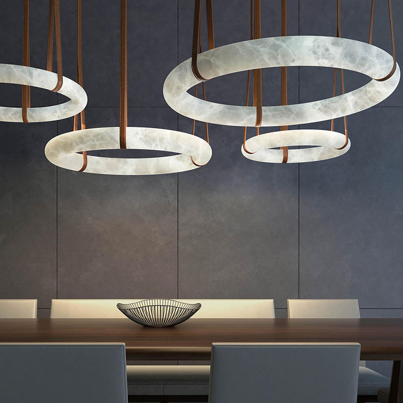 Luxury Bronze Alabaster Chandelier