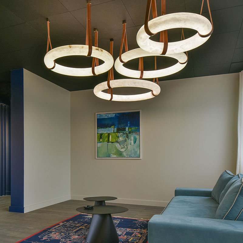 Luxury Bronze Alabaster Chandelier