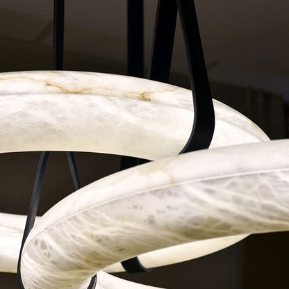 Luxury Bronze Alabaster Chandelier