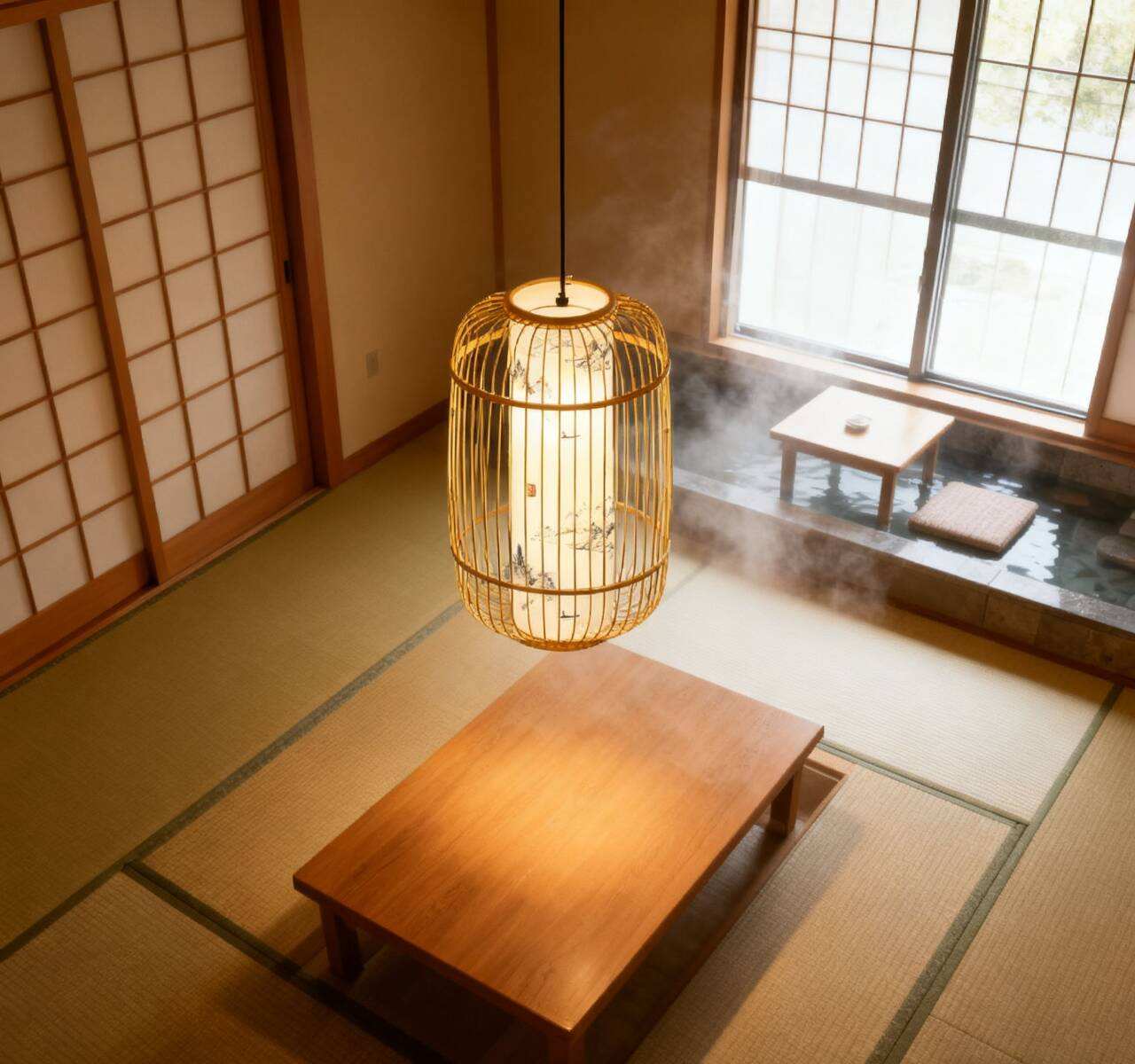 Modern Bamboo Pendant Light