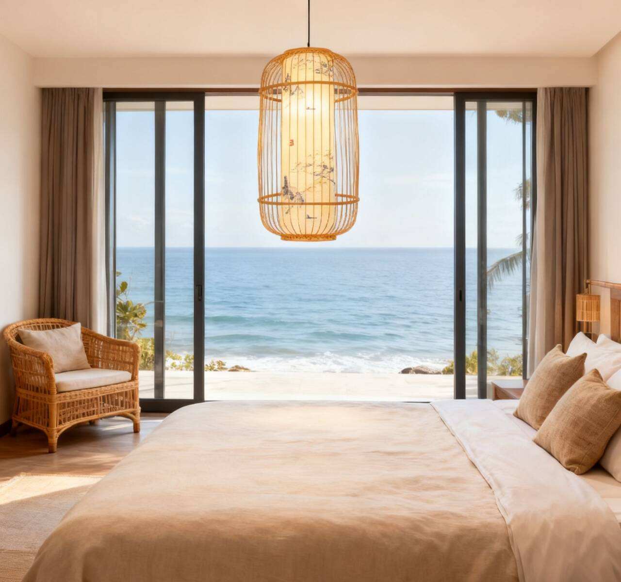 Modern Bamboo Pendant Light