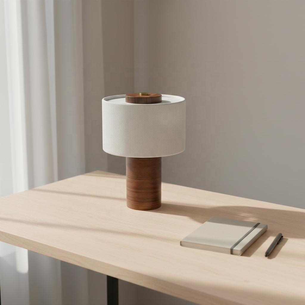 Wood Base LED Vintage Table Lamp